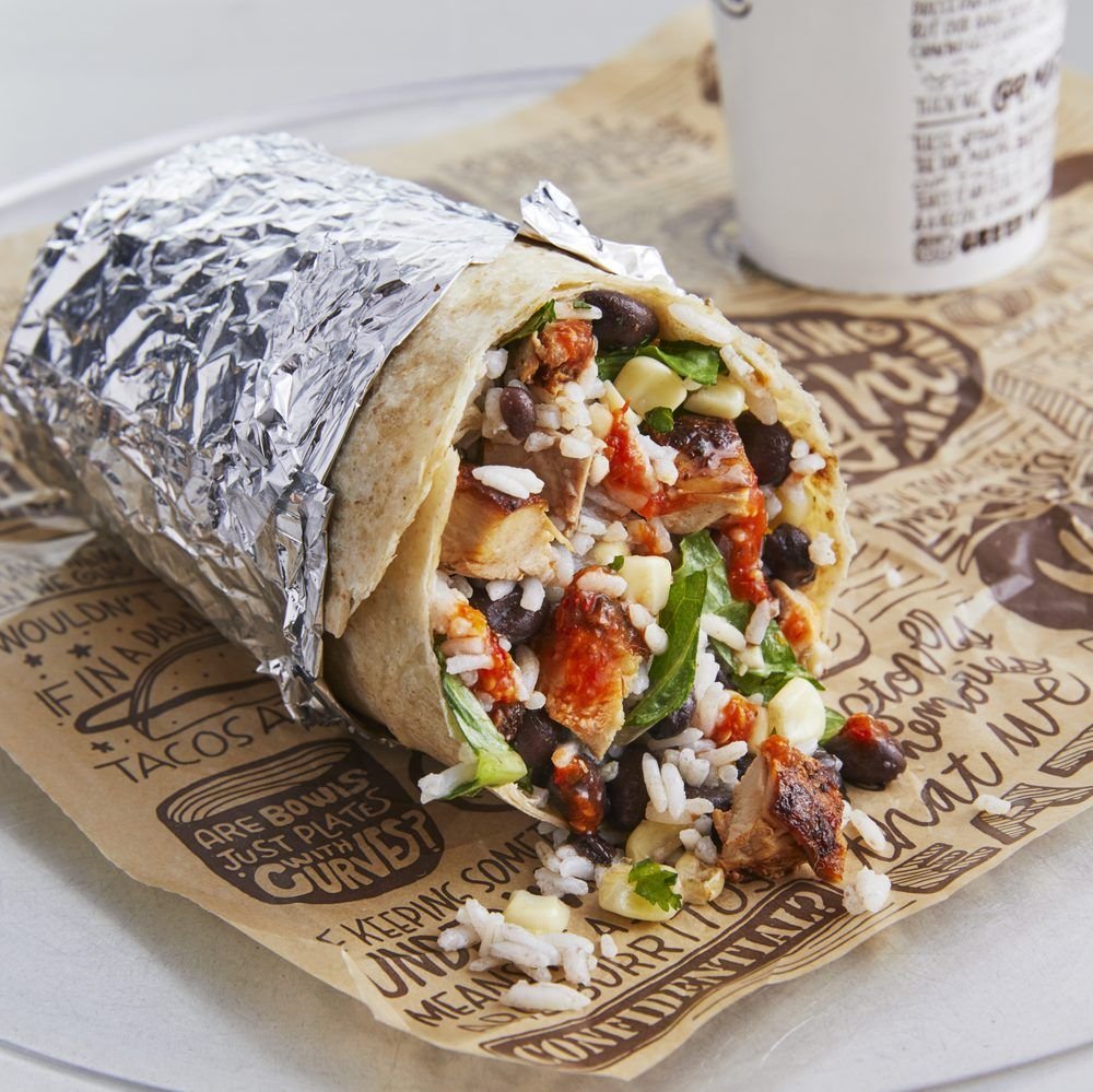 ChipotleBurrito Chipotle burrito with rice, beans, vegetables and filling