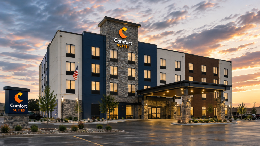 Illustration of a new Comfort Suites hotel planned in Amarillo, Texas
