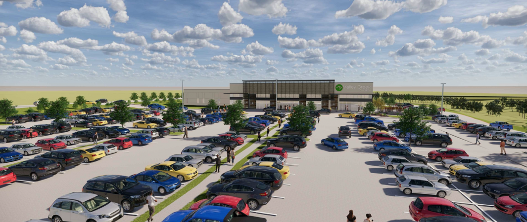 DigitalRenderingofValleyCreekChurch Rendering of the new Valley Creek Church in Argyle