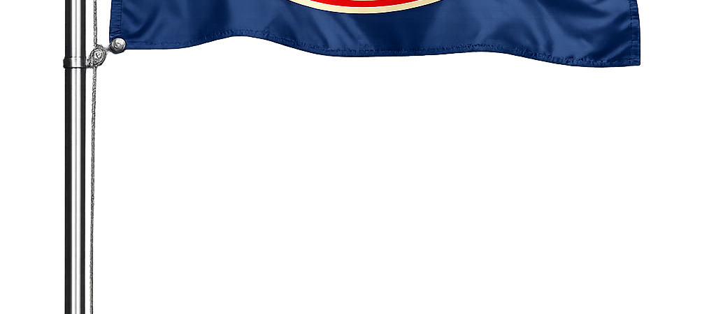 Editorial illustration of a modern Jersey Mike's Subs Flag