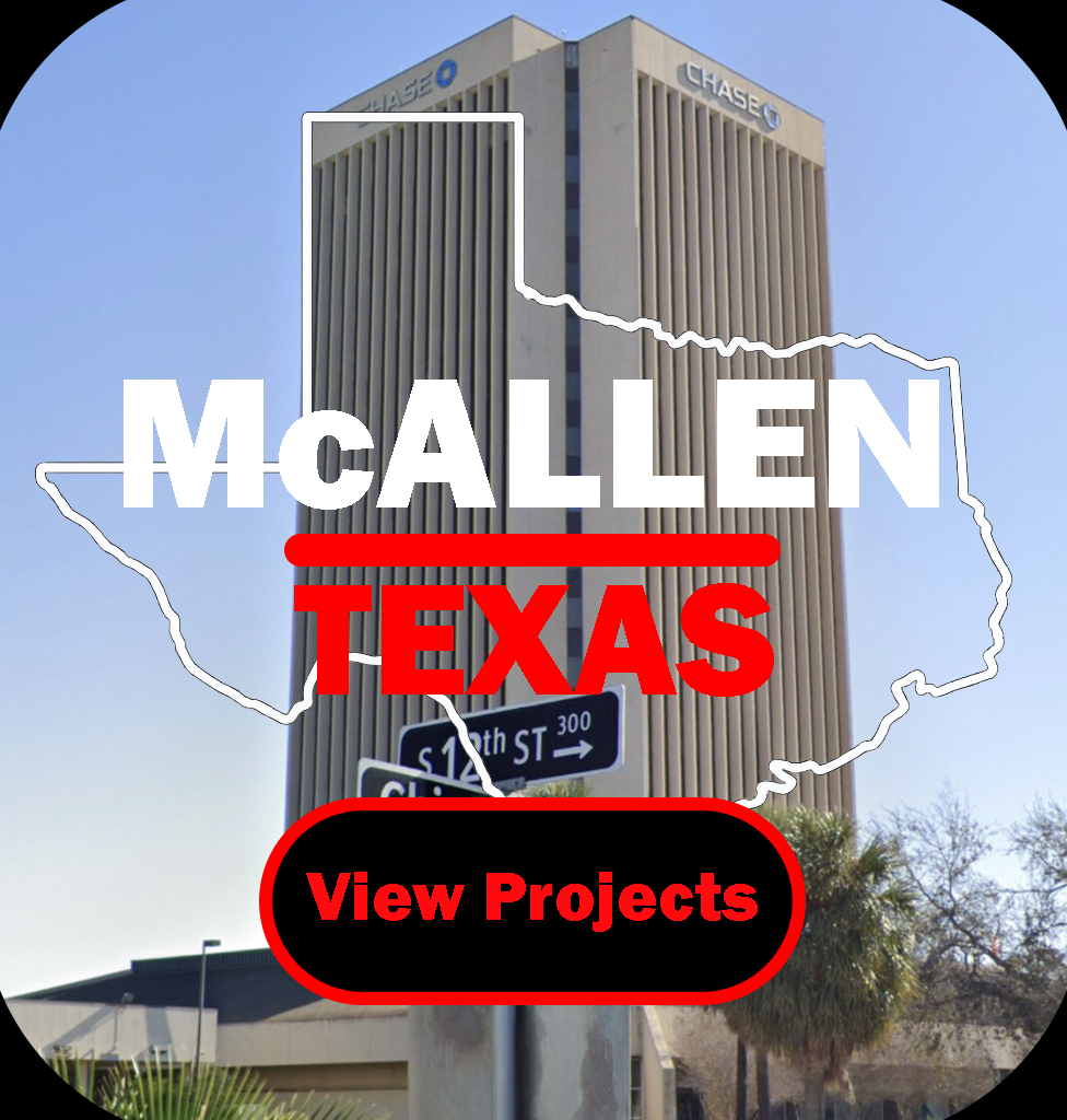 Texas Construction Media graphic featuring McAllen, Texas