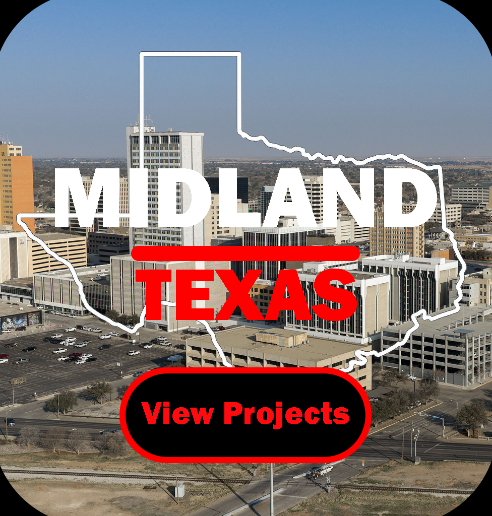 Texas Construction Media graphic featuring Midland, Texas