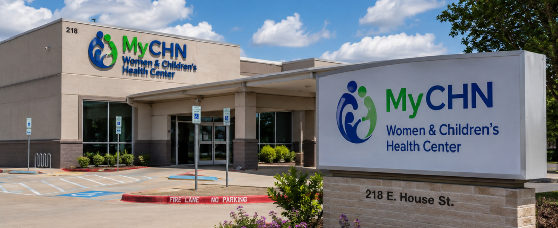 Conceptual illustration of the MyCHN Women & Children's Health Center in Alvin, Texas