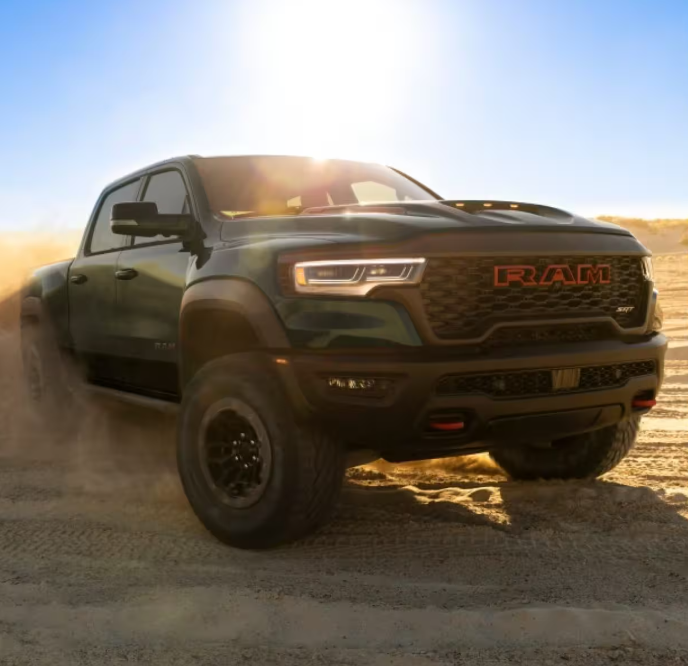 Ram Pickup — Representative Vehicle Image Ram pickup truck on a dirt road