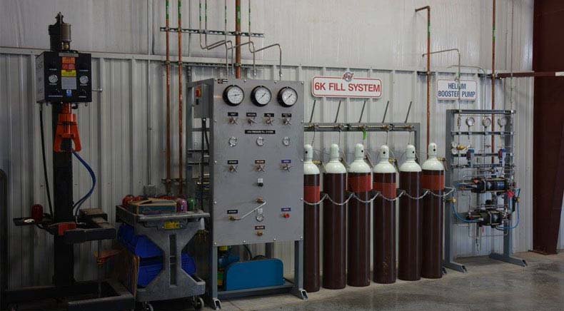B&J Welding Supply Cylinder Fill System B&J Welding Supply gas cylinder fill system with gauges and piping