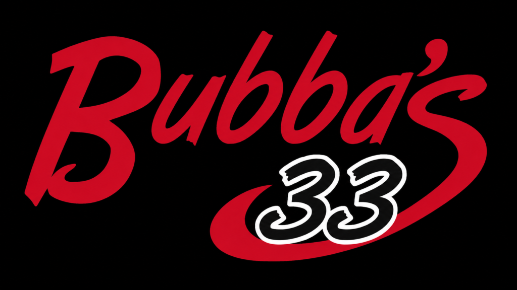 Bubba's 33 logo in red, white, and black.