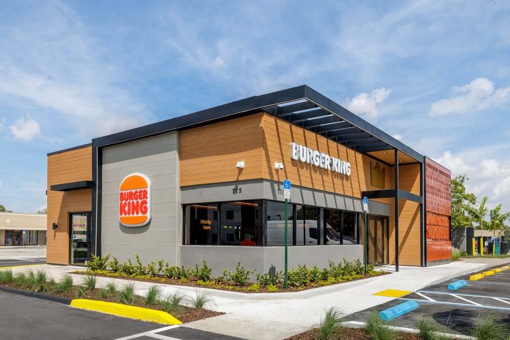 Burger King Concept for their Sizzle Remodel building exterior.