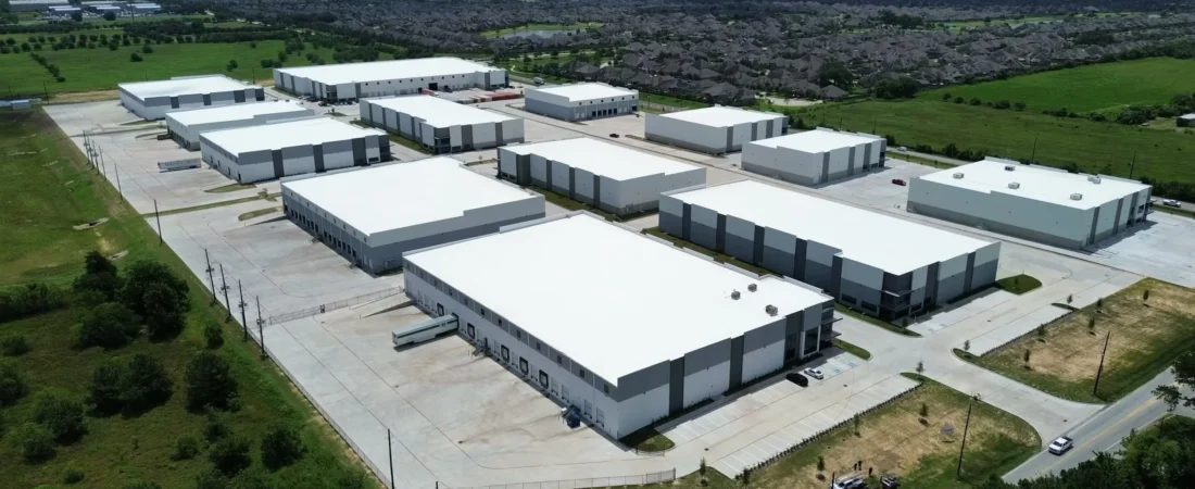 Aerial view of Willow Creek Business Park, planned location of Culligan’s Tomball facility