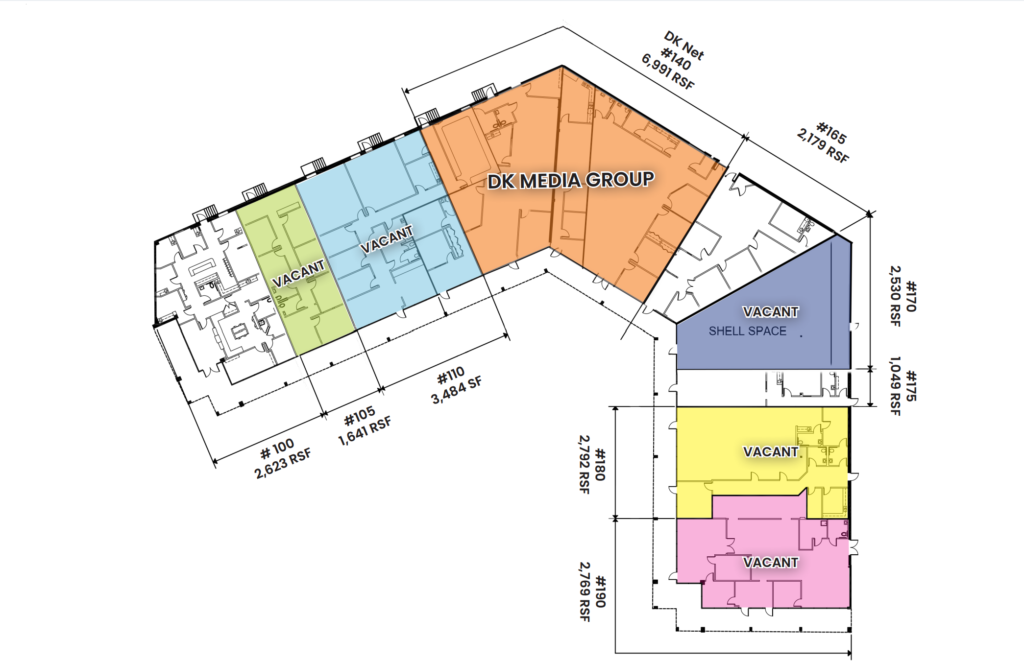 Conceptual rendering of DK Village and the planned DK Media space in Carrollton, Texas.