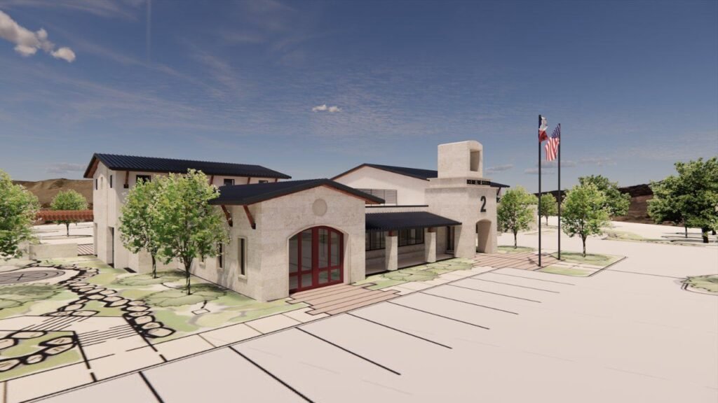 Rendering for Fire Station Number 2 in Boerne Texas