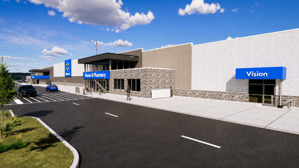 Rendering of the planned Walmart remodel on Stonebrook Parkway in Frisco.