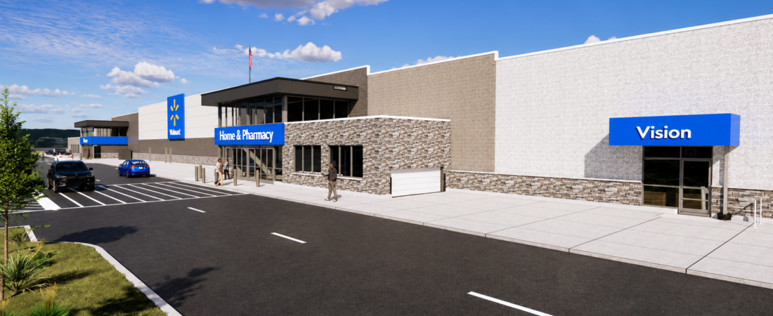 Frisco Walmart Remodel Rendering Rendering of the planned Walmart remodel on Stonebrook Parkway in Frisco.