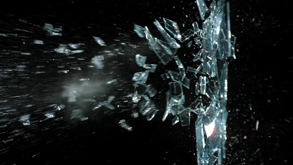 Illustration of glass breaking