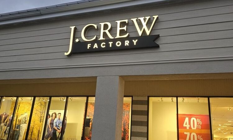 Representative J.Crew Factory storefront illustrating the brand planned for Cedar Park
