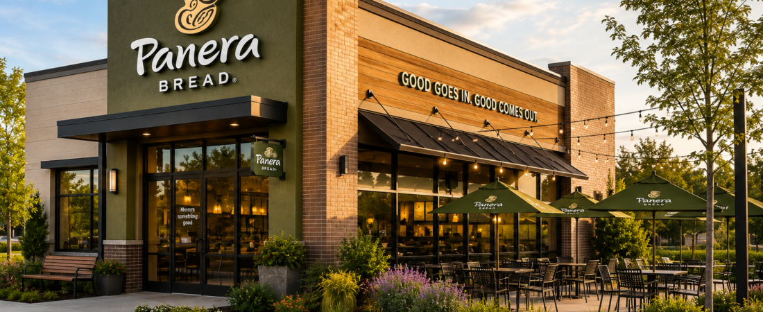 Panera Bread Editorial Illustration Editorial illustration of a modern Panera Bread bakery cafe.