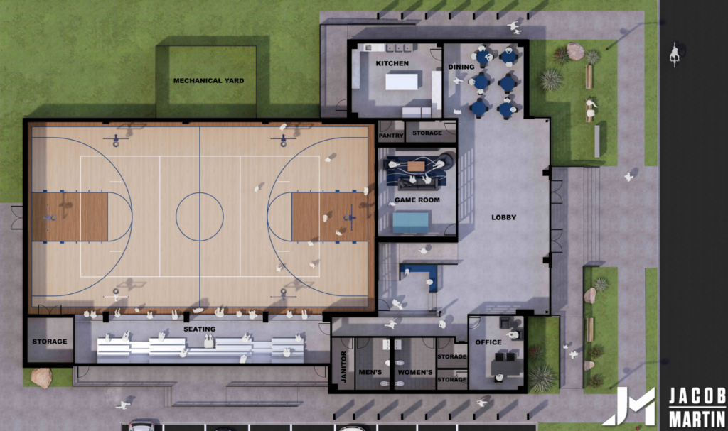 Bennie Houston Recreation Center Rendering.  Courtesy Jacob Martin