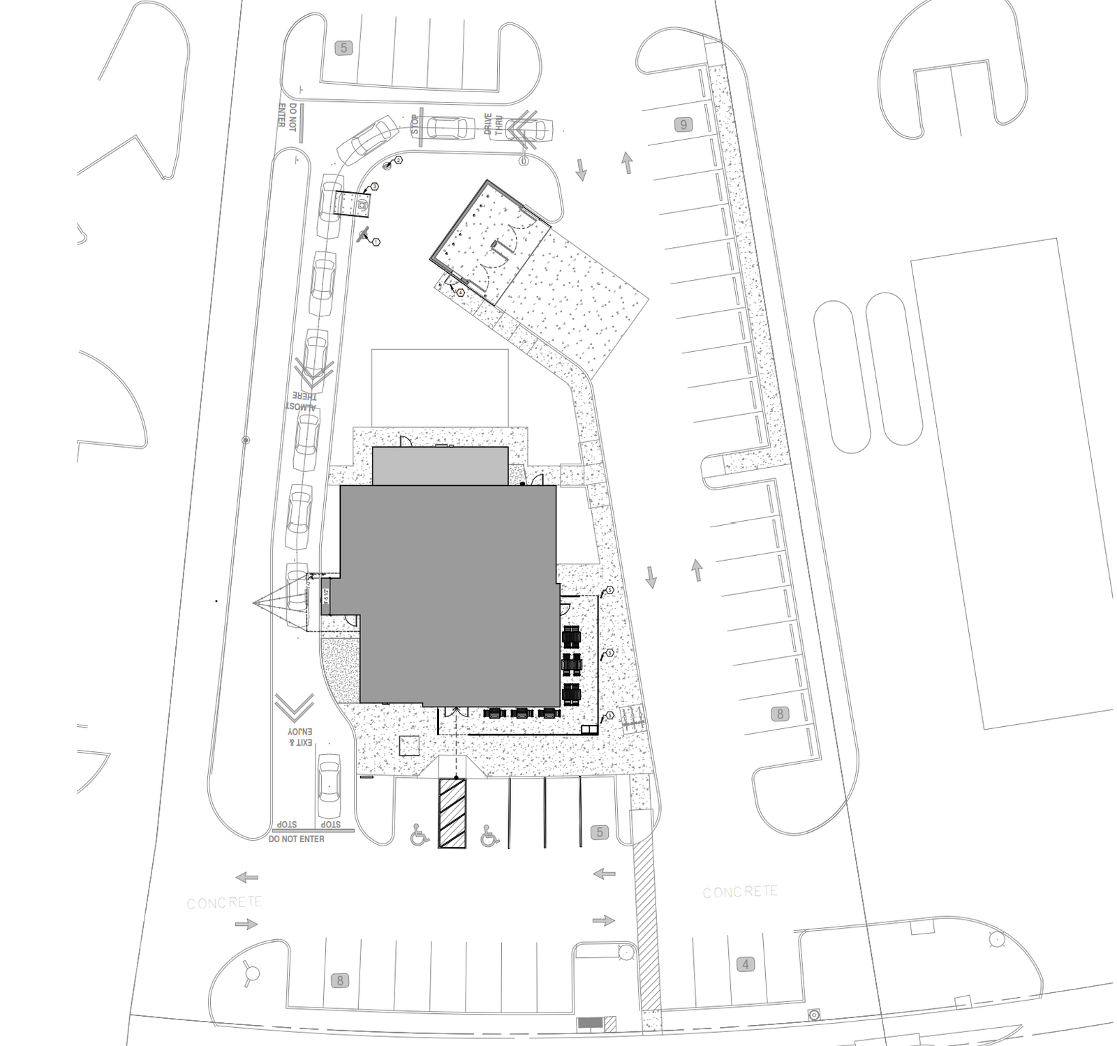 Shake Shack Mansfield - Site Plan Shake Shack Mansfield site plan showing drive-thru circulation, parking and outdoor seating