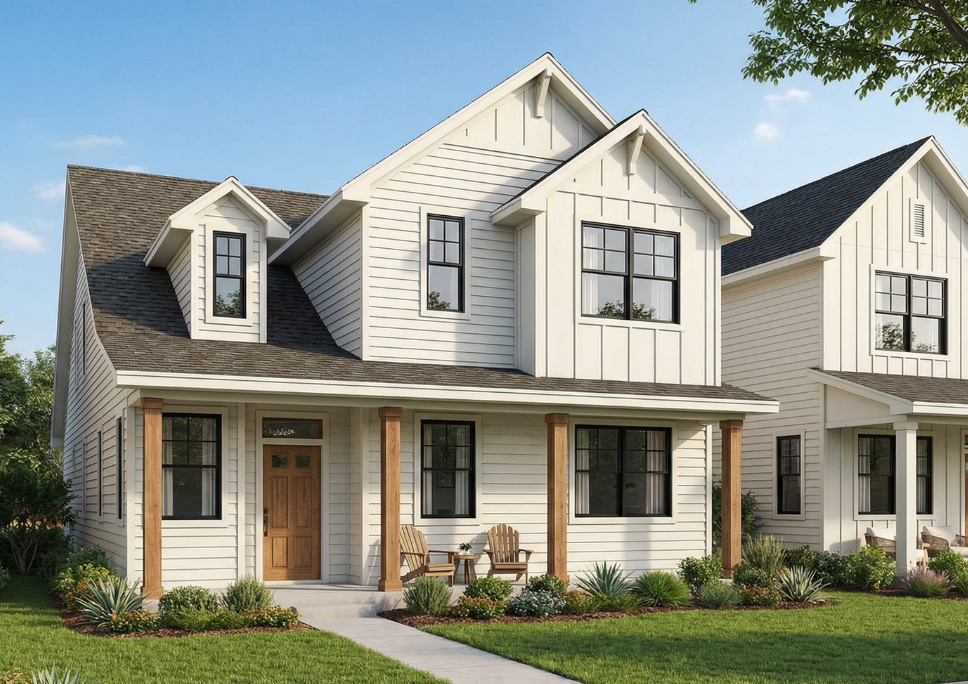 Conceptual rendering of a Wildflower at Juniper Springs rental home for Lockhart ISD staff.