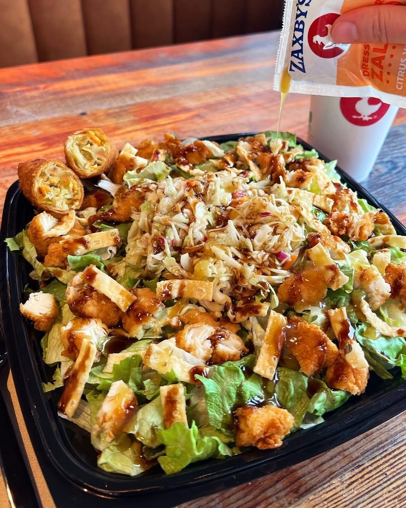 ZaxbysSalad Chicken Zalad from Zaxby's featuring their dressing.