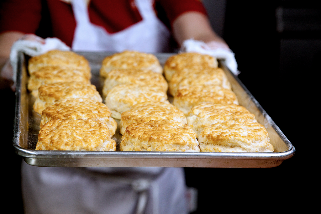 Fresh Bojangle Biscuits fresh our the oven.
