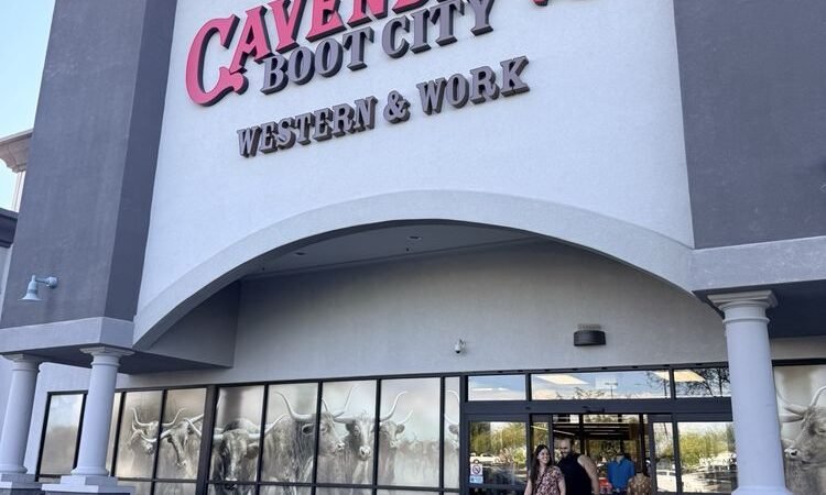 Representative Cavender's Boot City storefront illustrating Cavender's SouthPark Meadows plans