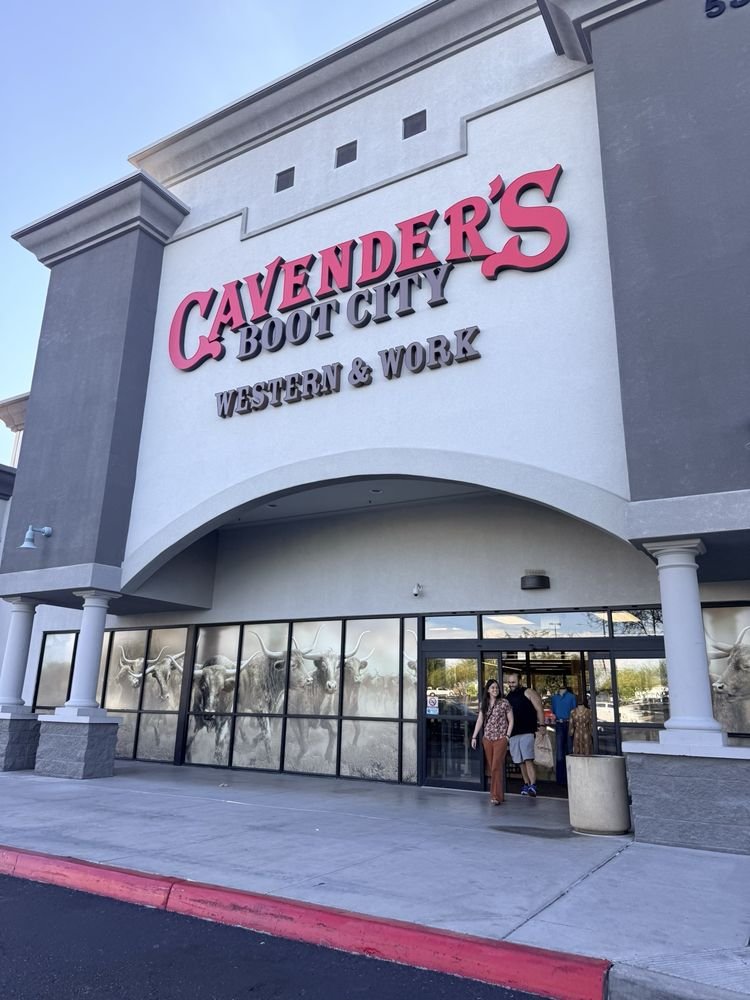 Representative Cavender's Boot City storefront illustrating Cavender's SouthPark Meadows plans
