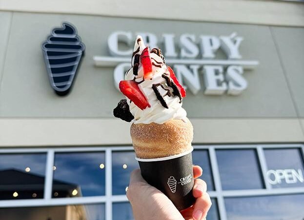 crispycone Crispy Cones San Antonio representative image showing signature pastry cone and soft serve