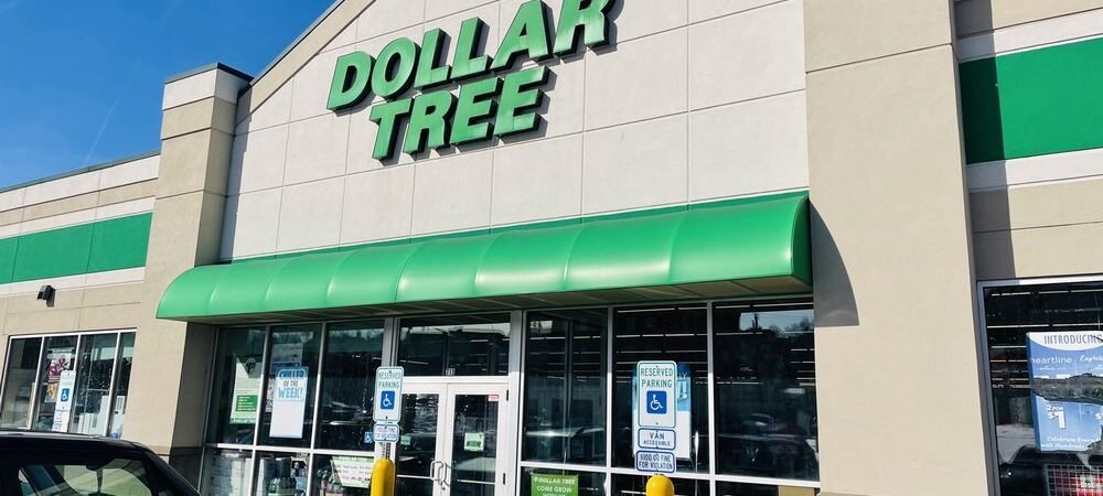 Dollar Tree storefront with the retailer’s green signage.