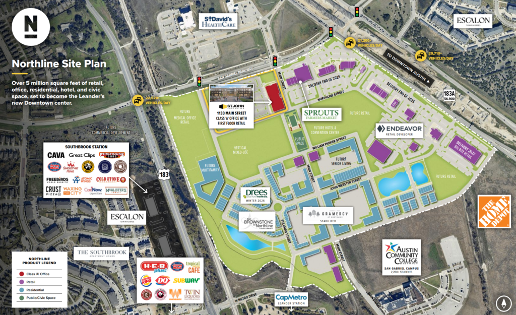 leander northline site plan Northline Leander site plan showing future senior living development
