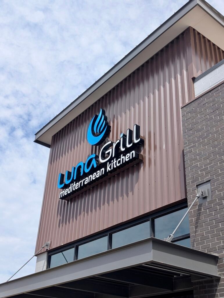 Representative Luna Grill Mediterranean Kitchen storefront illustrating the Luna Grill Waxahachie plans