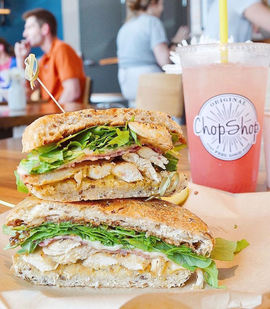 Original ChopShop — Sandwich and Drink Original ChopShop sandwich and drink shown in a representative food photo