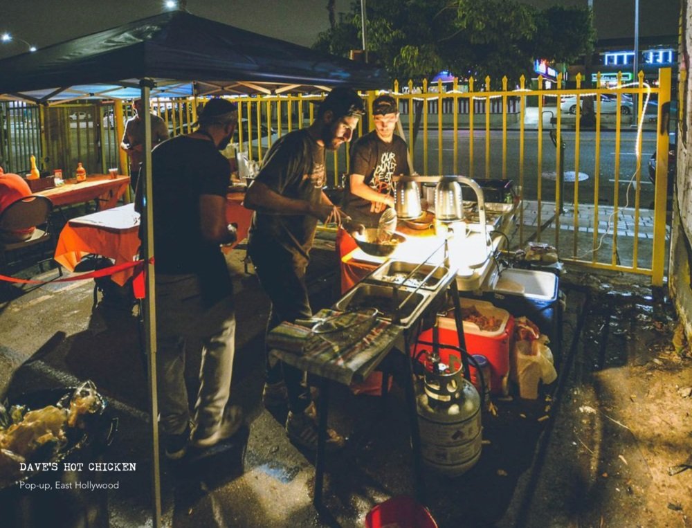 Original Dave's Hot Chicken parking-lot pop-up in East Hollywood