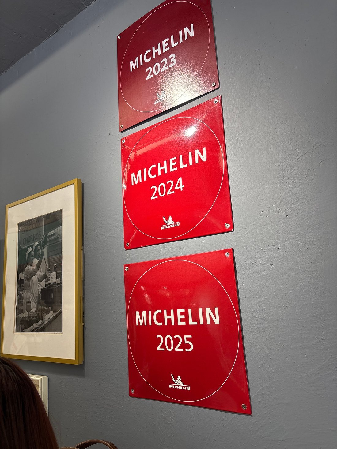 Twist & Buckle Michelin Recognition Michelin plaques dated 2023, 2024 and 2025 at Twist & Buckle